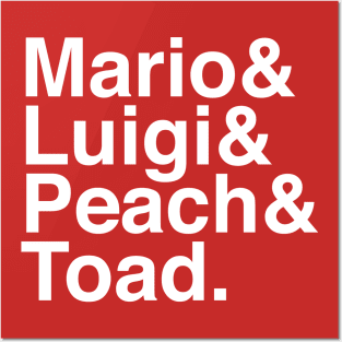 Helvetica Mario Video Game Characters Posters and Art